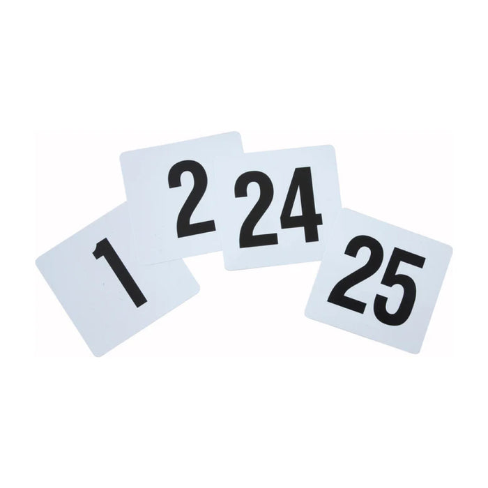 Winco TBN-25 Double-Sided Plastic Table Numbers, Set 1 - 25
