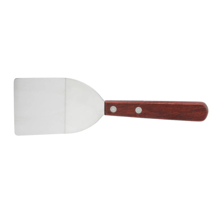Winco TN32 2" x 2.25" Solid Blade Turner with Wood Handle