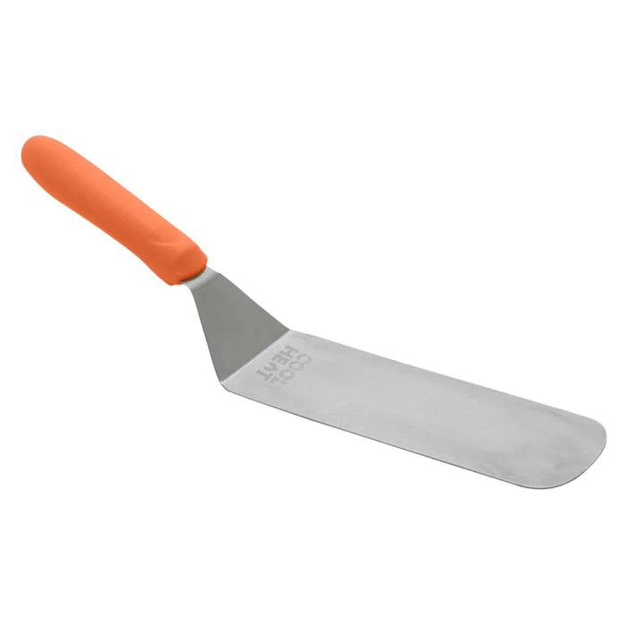 Winco TNH-90 8.25" x 2.8" Cool-Heat, High-Heat Solid Flexible Turner with Nylon Handle