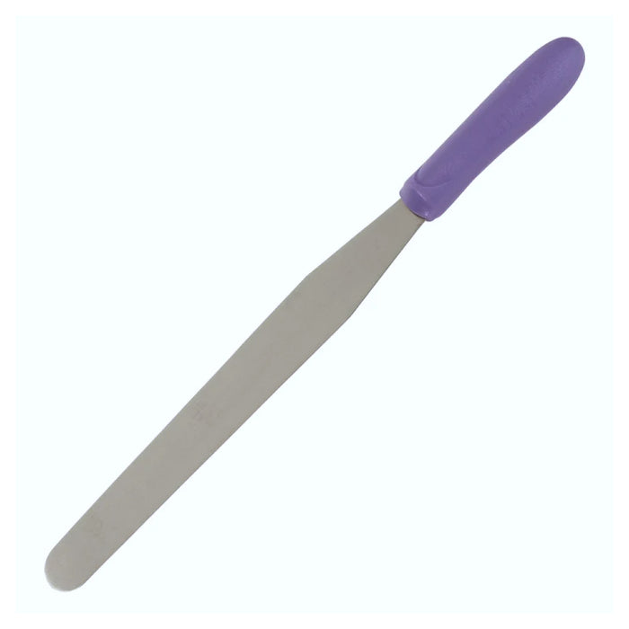 Winco TWPS-9P 10" Allergen-Free Bakery Spatula with Purple Polypropylene Handle