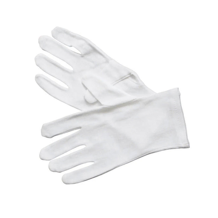 Winco GLC-M Medium Food Serving White Gloves - 12/Case