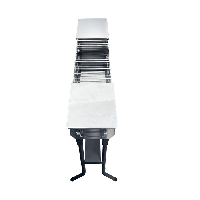 Nella 37.5" Portable Speducci / Kabob Charcoal Grill With Side Shelves