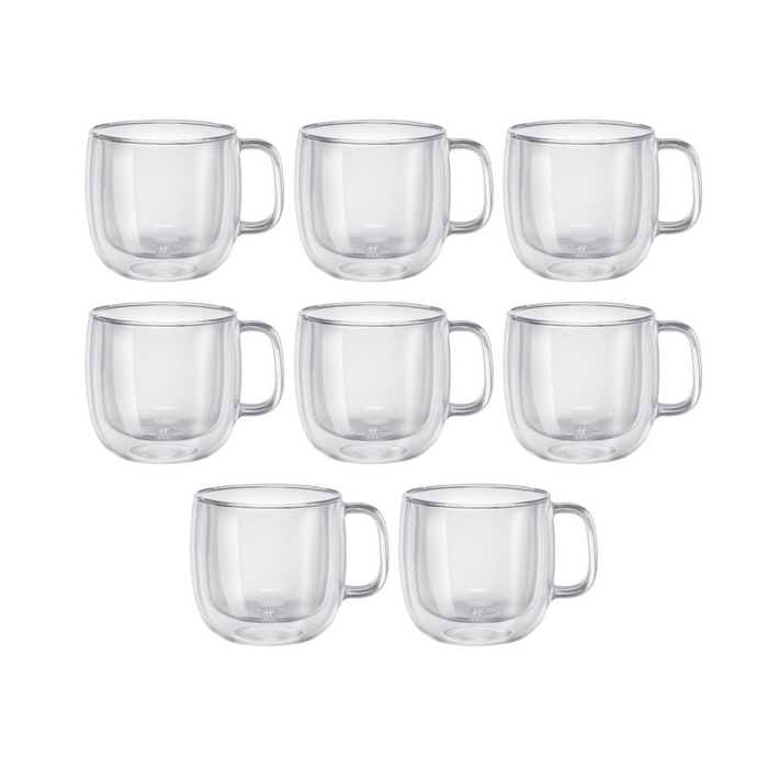 Zwilling 15 Oz. Sorrento Plus Double Wall Cappuccino Glass 8-Piece Set - 39500-194