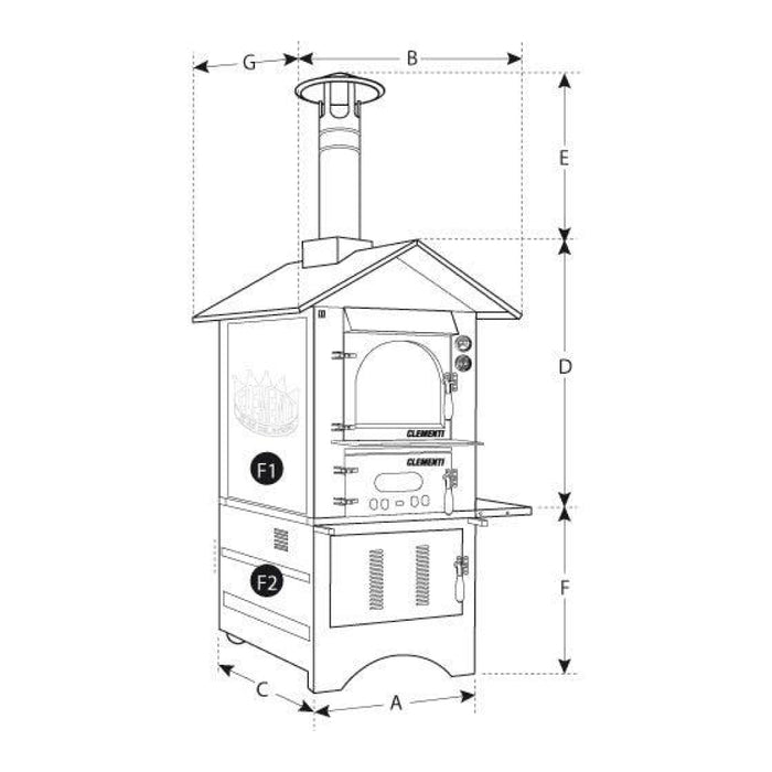 Clementi MASTER Stainless Steel Wood Fired Pizza Oven