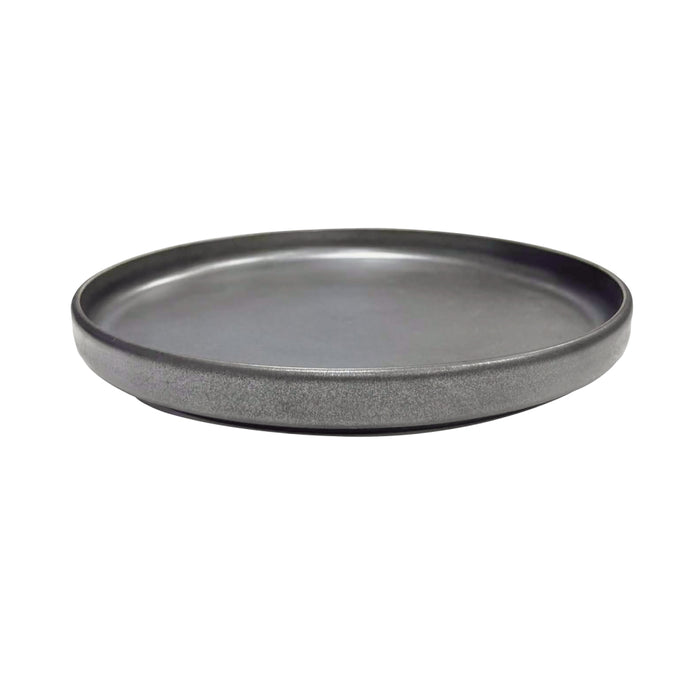 Nella 7.9" Black Round Porcelain Plate - 12/Case - ELPS20 BLACK