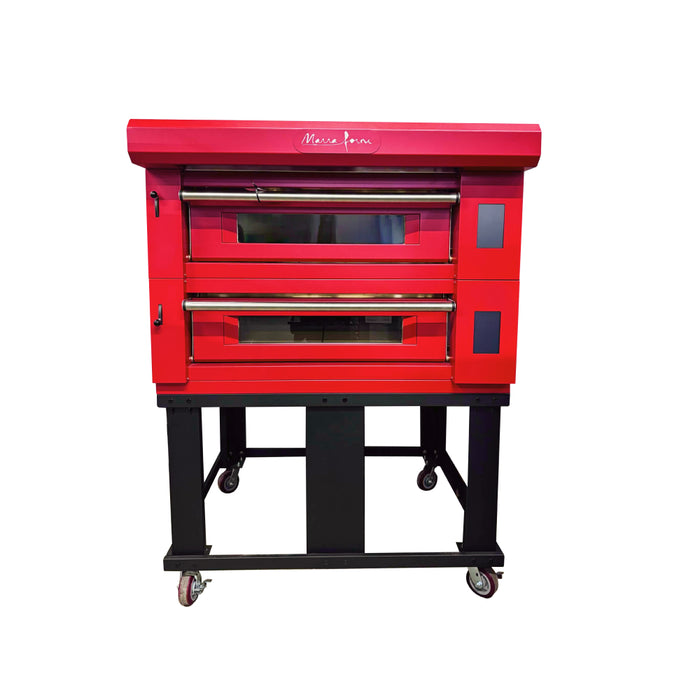 Marra Forni ELST37-36/2 37" Electric Red Stackable 2-Deck Oven