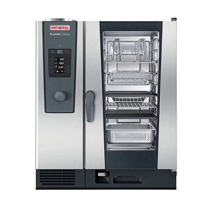 Rational iCombi Classic 10-Half Size Pan Electric Combi Oven with Manual Controls - 208-240V/3 Ph
