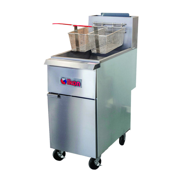 Ikon IGF40 40 Lb. Gas Floor Fryer - 120,000 BTU