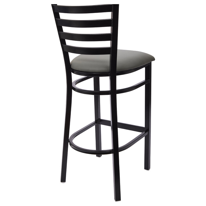 Nella Jax Grey Metal Bar Stool