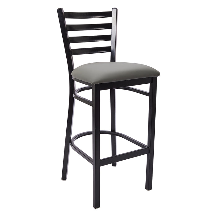Nella Jax Grey Metal Bar Stool
