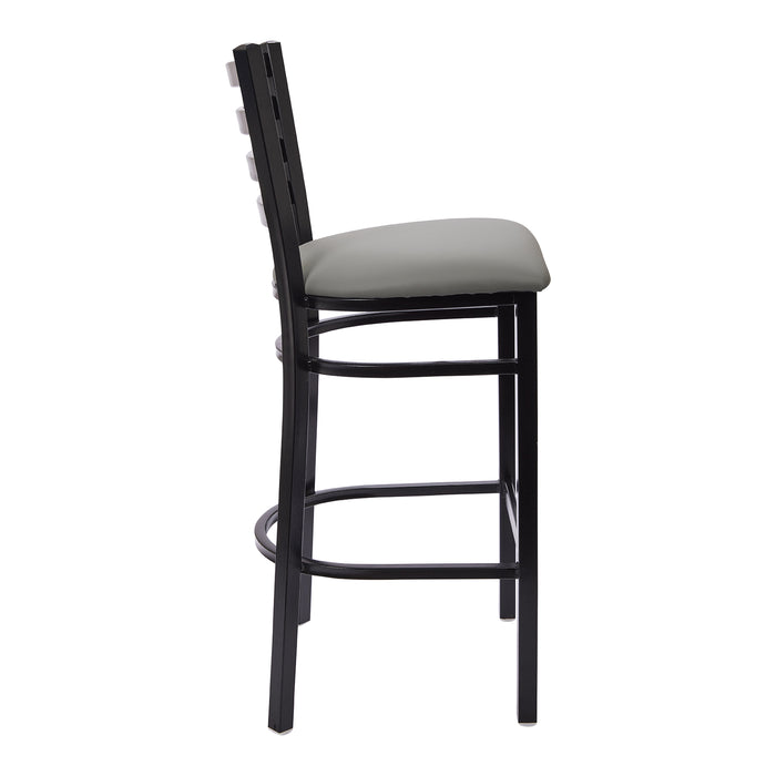 Nella Jax Grey Metal Bar Stool