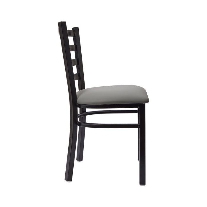 Nella Jax Grey Metal Restaurant Chair