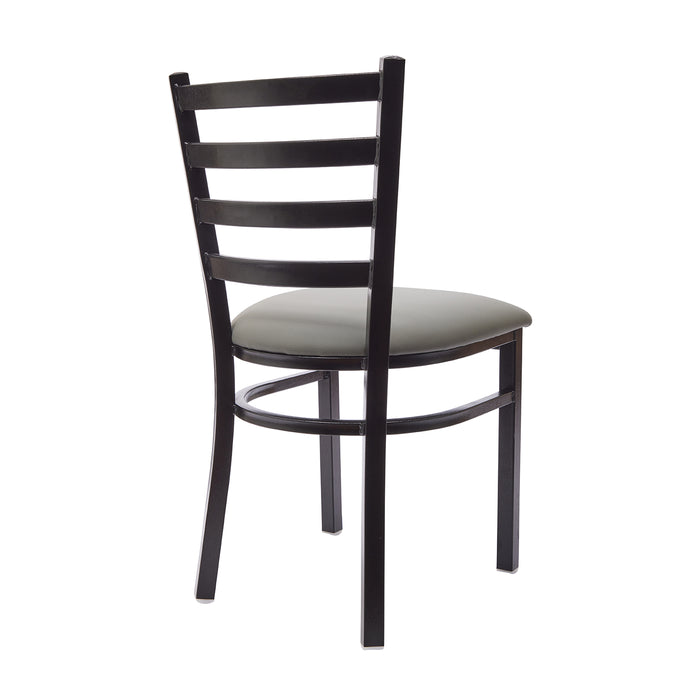 Nella Jax Grey Metal Restaurant Chair