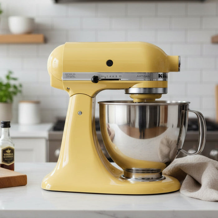 KitchenAid Majestic Yellow 5 Qt. Artisan Tilt Head Countertop Stand Mixer - KSM150PSMY