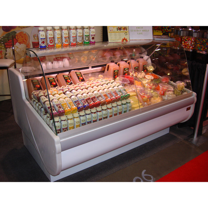 Igloo 128" Refrigerated Deli Meat / Fish Curved Glass Display Case - BSCD10
