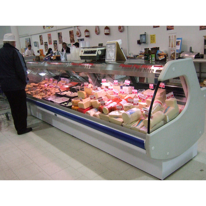 Igloo 100" Refrigerated Deli Meat Curved Glass Display Case - RSCD8