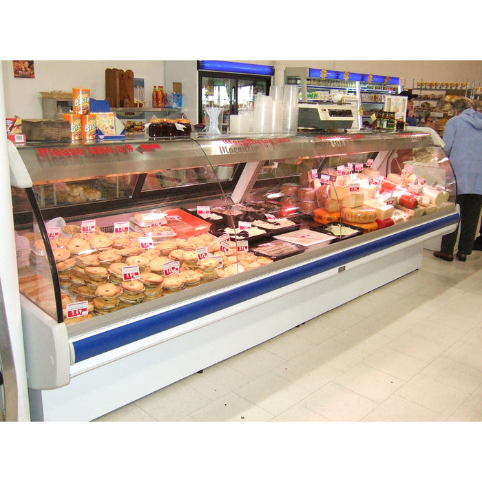 Igloo 76.5" Refrigerated Deli Meat Curved Glass Display Case - RSCD6