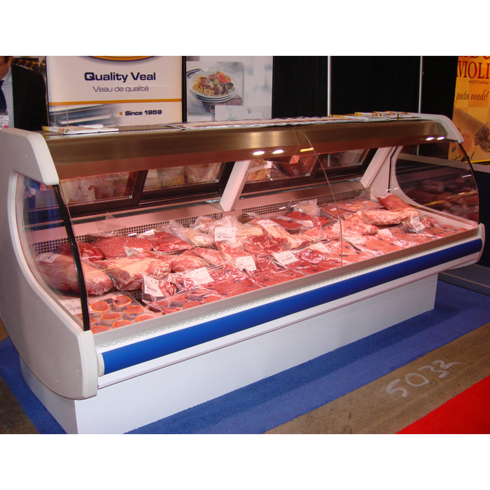 Igloo 100" Refrigerated Deli Meat Curved Glass Display Case - RSCD8