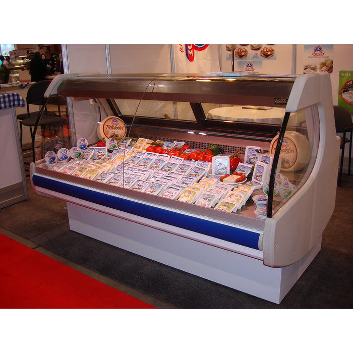 Igloo 76.5" Refrigerated Deli Meat Curved Glass Display Case - RSCD6