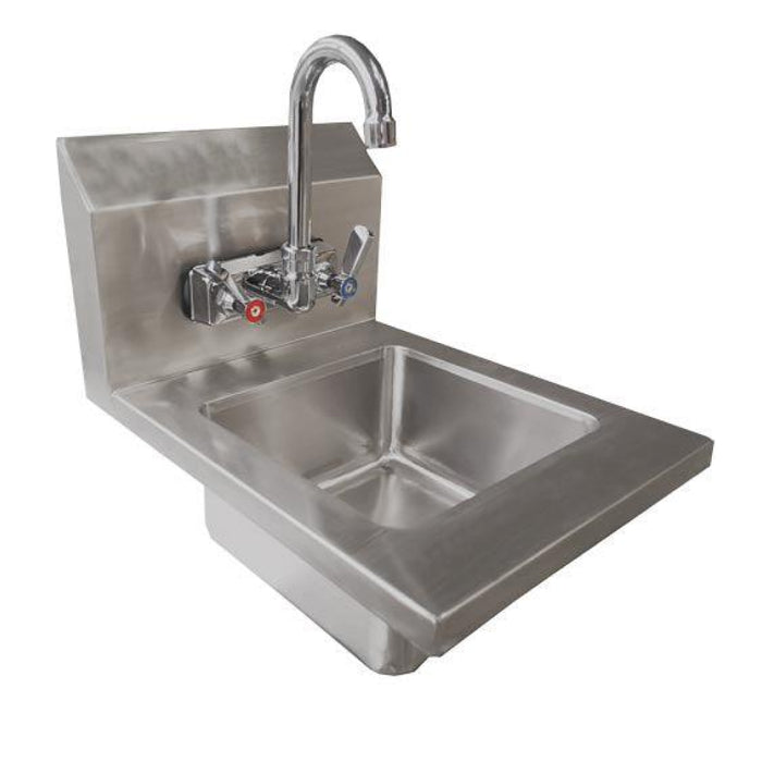 Nella 12" x 16" Wall Mounted Hand Sink with 4" Gooseneck Faucet - 9"x 9" x 5" Bowl - 46507