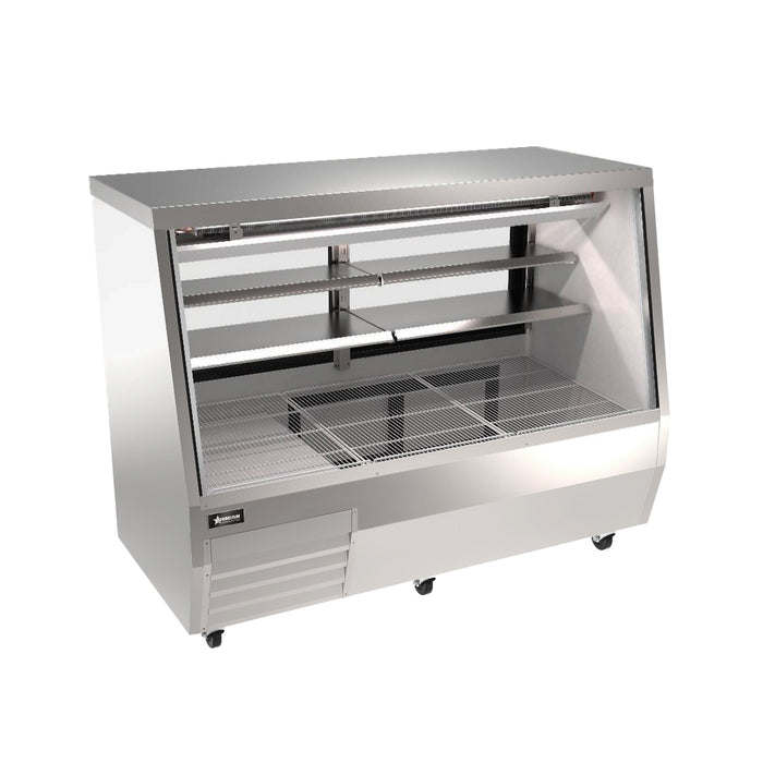 Nella 71" Square Glass Refrigerated Double-Duty Display Case - 50107