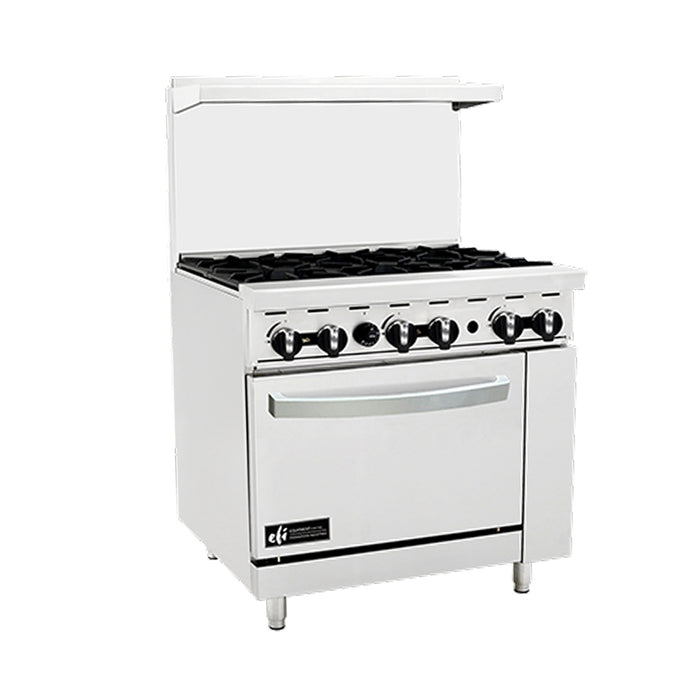 EFI RCTRS-4B-12G 36" Gas 4-Burner Range With 12" Right Side Griddle - 148,000 BTU