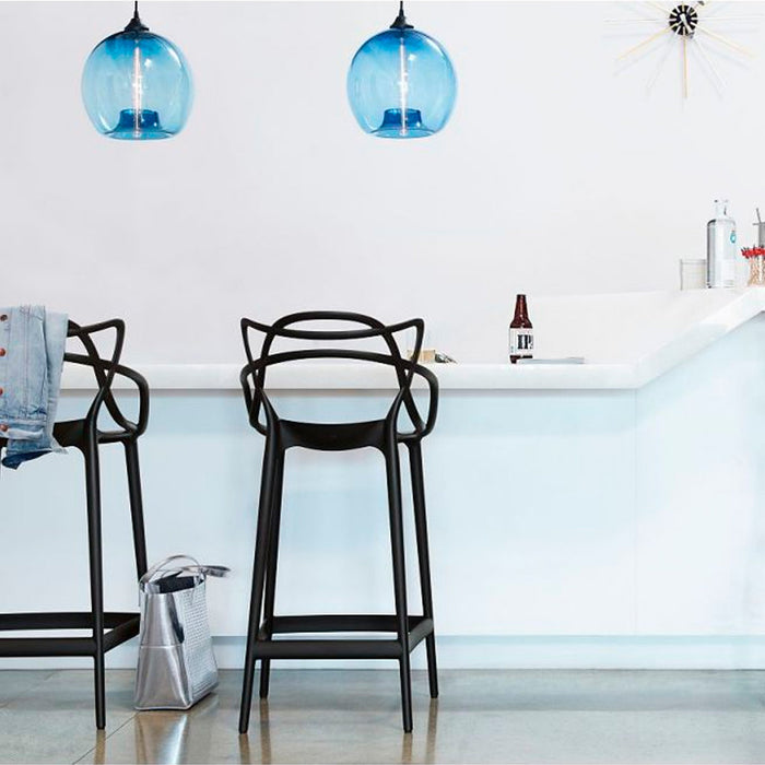 Nella Black Spider Outdoor Bar Stool
