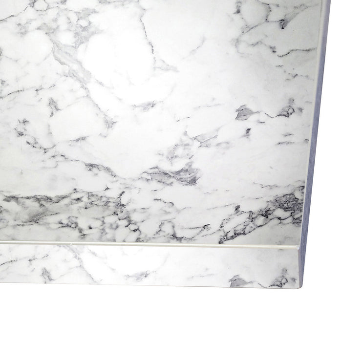 Grosfillex 24" x 32" Exterior Vanguard White Marble Table Top - US24D745