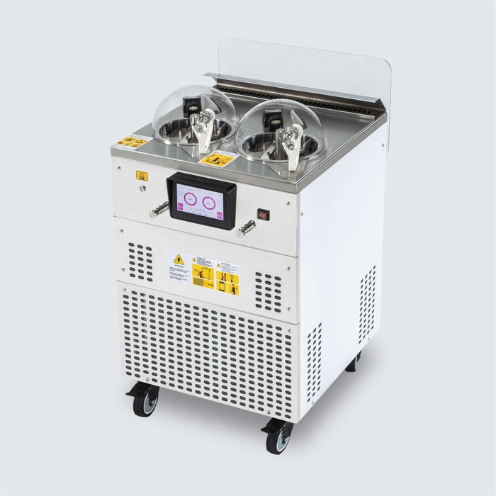 Top Churn 2-Pot Floor Commercial Ice Cream Machine and Display - EC2 H
