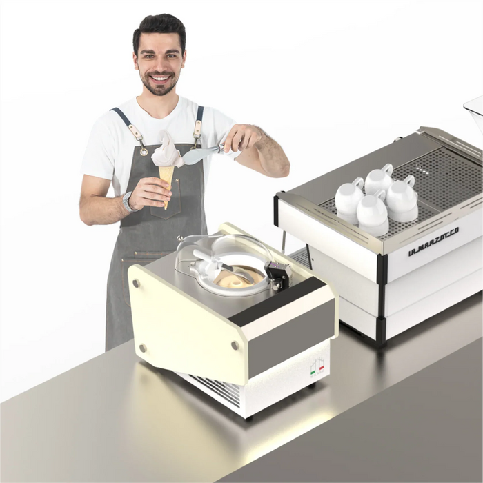 Top Churn Single Pot Countertop Commercial Ice Cream Machine and Display - V1 Milano