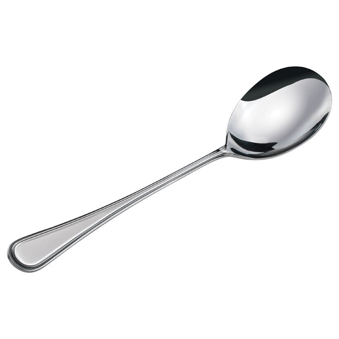 Winco 0030-23 11.5" Stainless Steel Serving Spoon - 12/Case