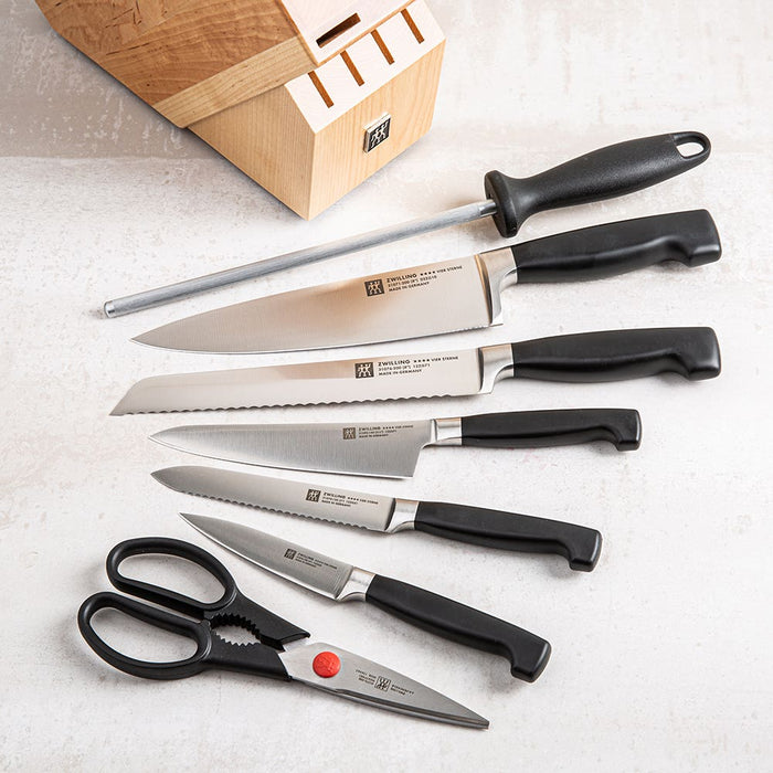 Zwilling 8-Piece Four Star Block Combo with Bonus Steak Knives -38663-005