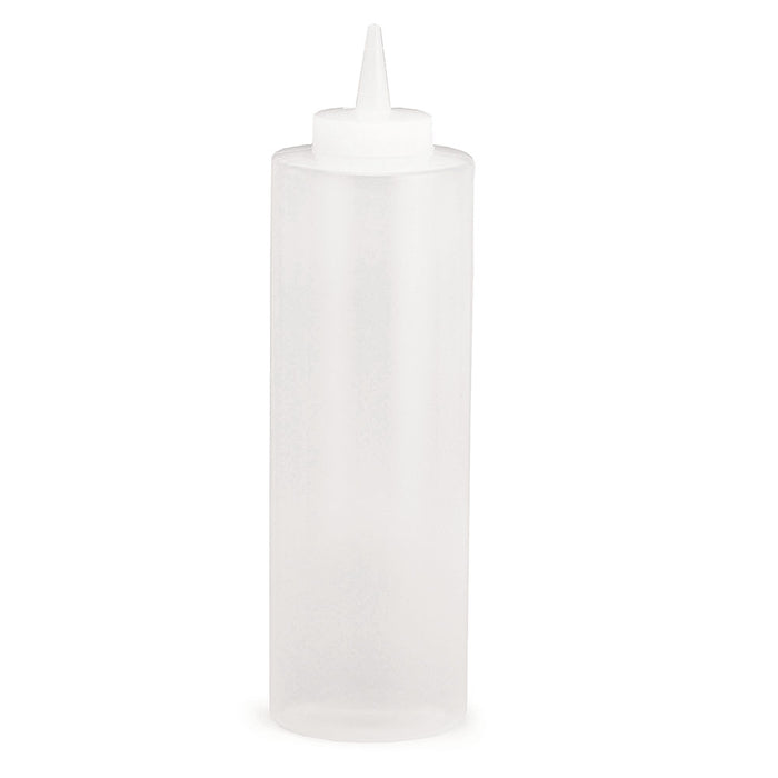 TableCraft 112C 12 Oz. Polyethylene Clear Squeeze Bottle