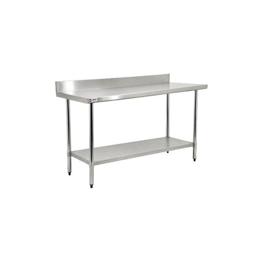 NELLA 24" x 48" STAINLESS STEEL TABLE WITH BACKSPLASH - 22081
