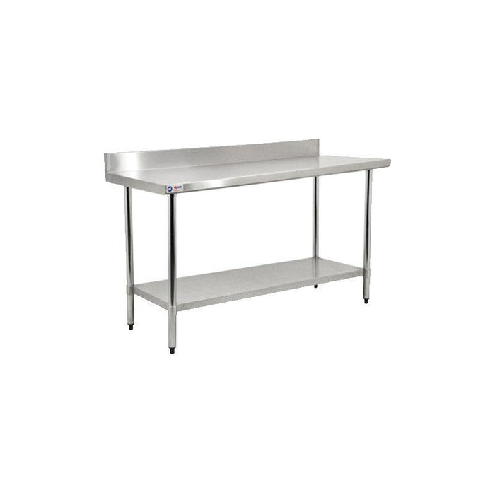 NELLA 24" x 36" STAINLESS STEEL TABLE WITH BACKSPLASH - 22080