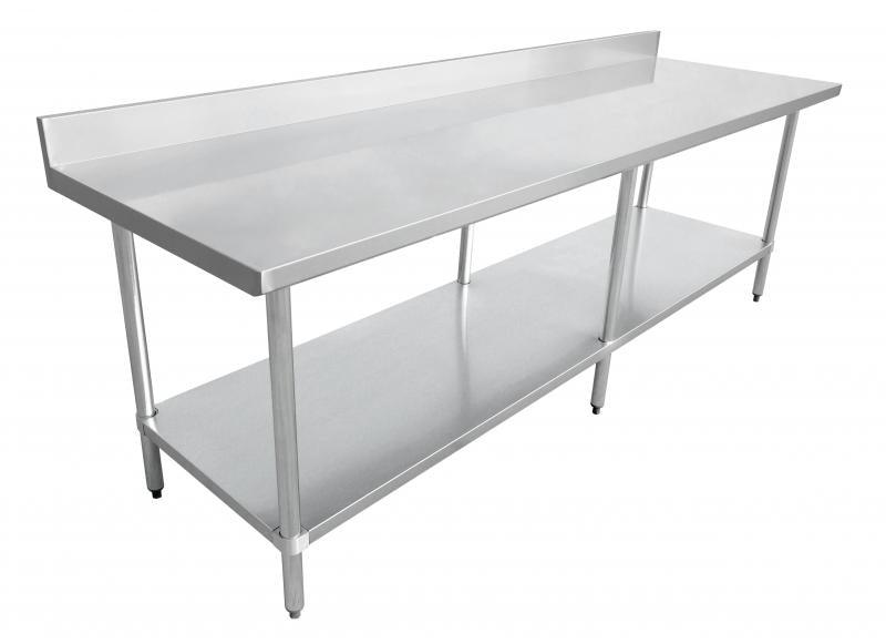 Nella 30" x 96" Stainless Steel Table With Backsplash - 22092