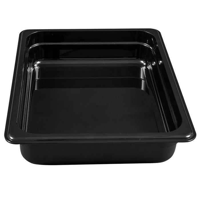 Cambro Camwear 22CW110 2.5" Deep Half Size Black Polycarbonate Food Pan