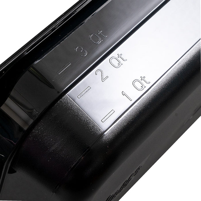 Cambro Camwear 22CW110 2.5" Deep Half Size Black Polycarbonate Food Pan