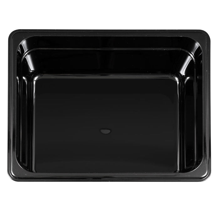Cambro 24CW110 Camwear 1/2 Size Black Polycarbonate Food Pan - 4" Deep