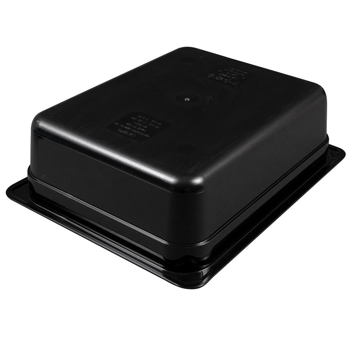 Cambro 24CW110 Camwear 1/2 Size Black Polycarbonate Food Pan - 4" Deep