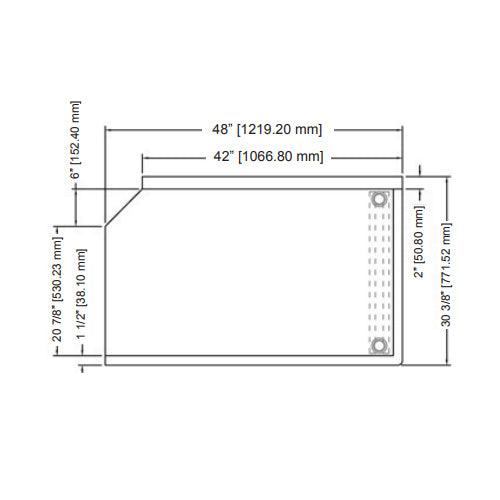 Nella 48" Right Side Clean Dish Table - 28477