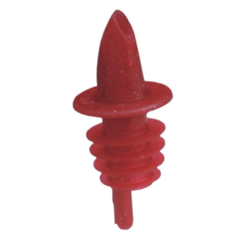 Spill Stop 350-01 Red Plastic Liquor Pourer - 12/Pack