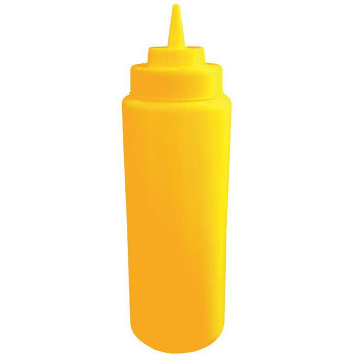 Nella 24 Oz. Yellow Plastic Squeeze Bottle - 6/Pack
