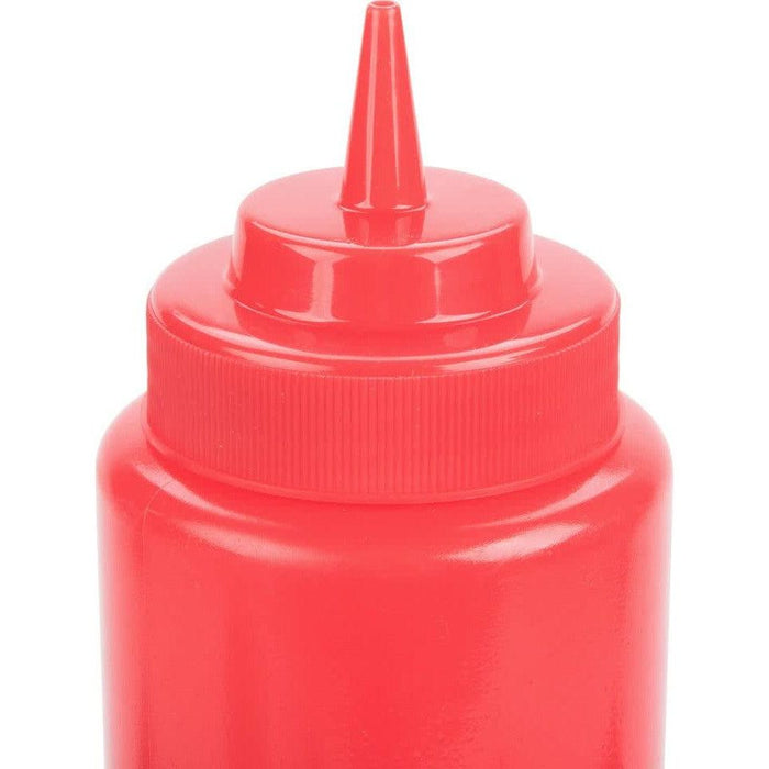 Nella 24 Oz. Red Plastic Squeeze Bottle - 6/Pack