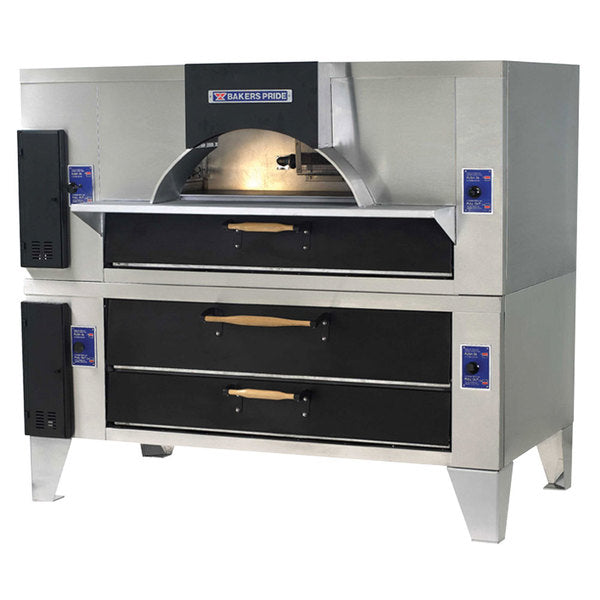Bakers Pride FC-616/Y-600 IL Forno Classico Double Stack Gas Deck Pizza Oven - 260,000 BTU