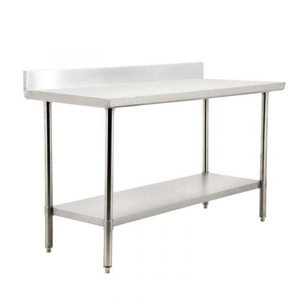 Nella 24" x 72" Stainless Steel Table With 4" Backsplash - 44340