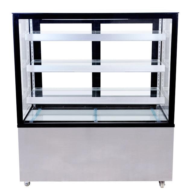Nella 48" Square Glass Floor Refrigerated Display Case
