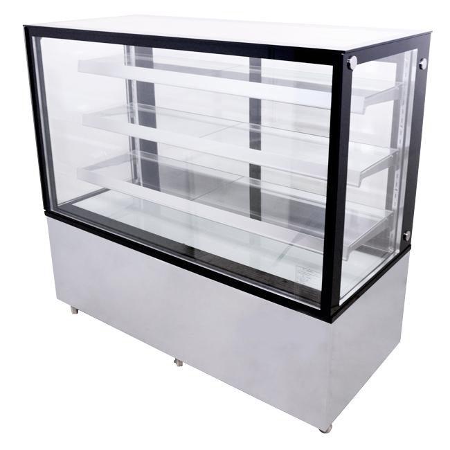 Nella 60” Square Glass Floor Refrigerated Display Case - 44384