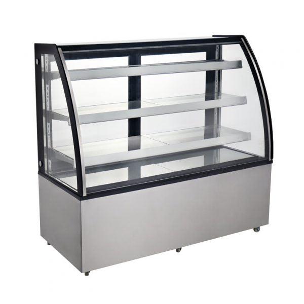 Nella 72" Curved Glass Floor Refrigerated Display Case - 44504