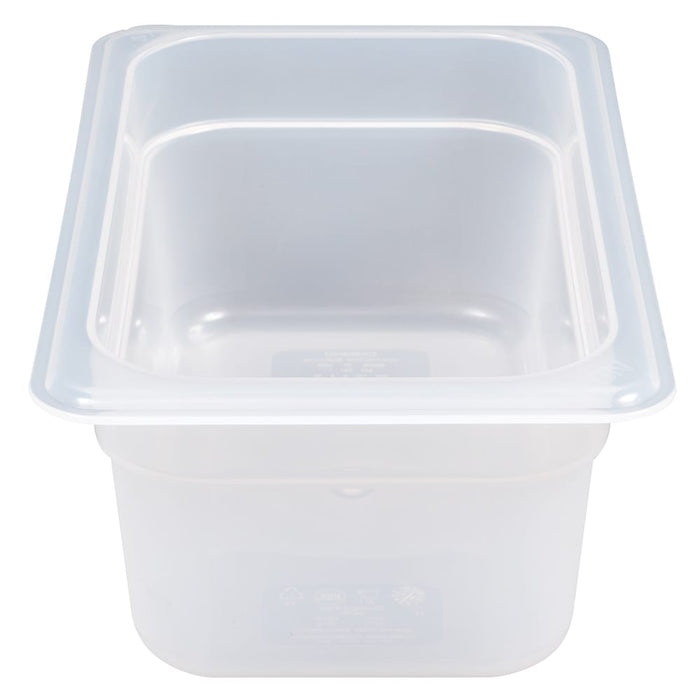 Cambro 44PP190 1/4 Size Translucent Polypropylene Food Pan - 4" Deep